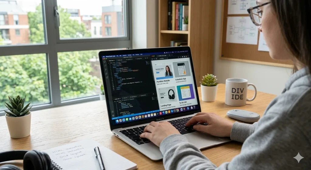 Beginner web development projects portfolio examples