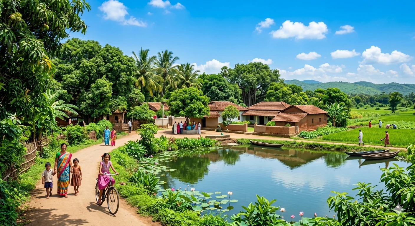 গ্রামীণ অঞ্চলের নির্মল পরিবেশ